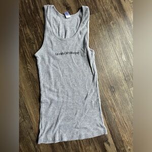 Vintage Captain Morgan wife beater tank top grey